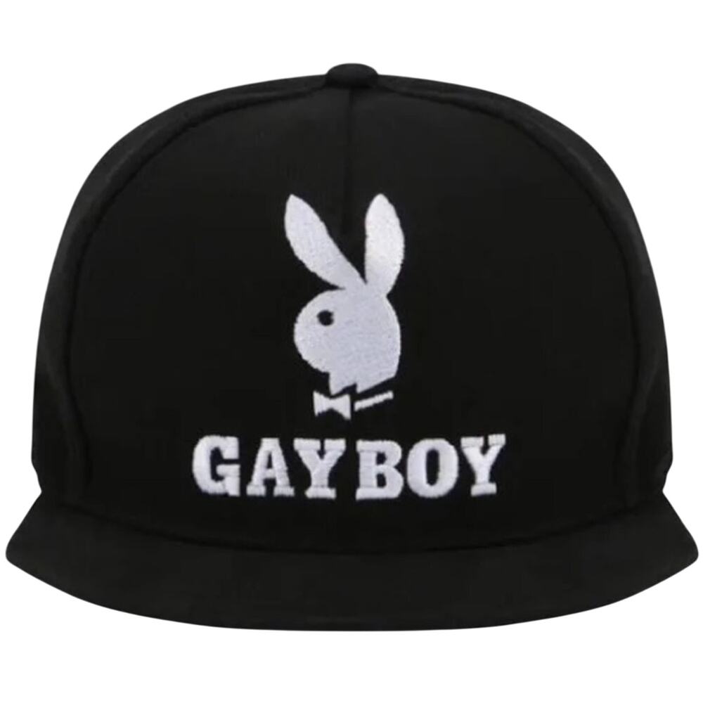 MOSCHINO GAY BOY - PLAYBOY BUNNY - RARE SIZE SMALL PRIDE BASEBALL CAP HAT